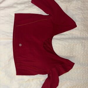 Athleta Red Crop Top